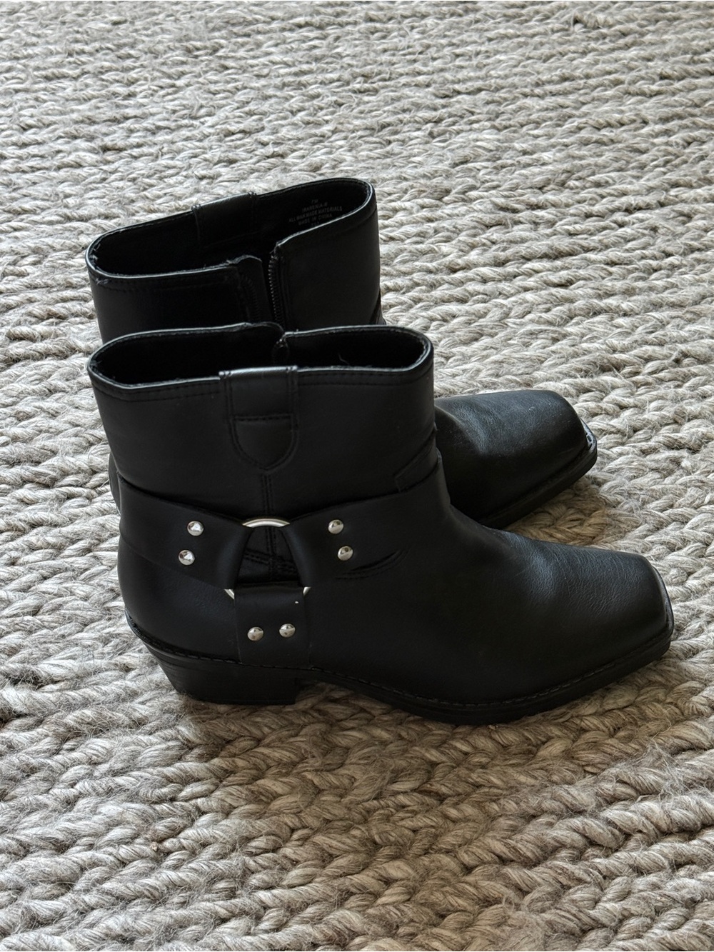 Black Women's Ankle Boots - Classic Leather Zip Booties